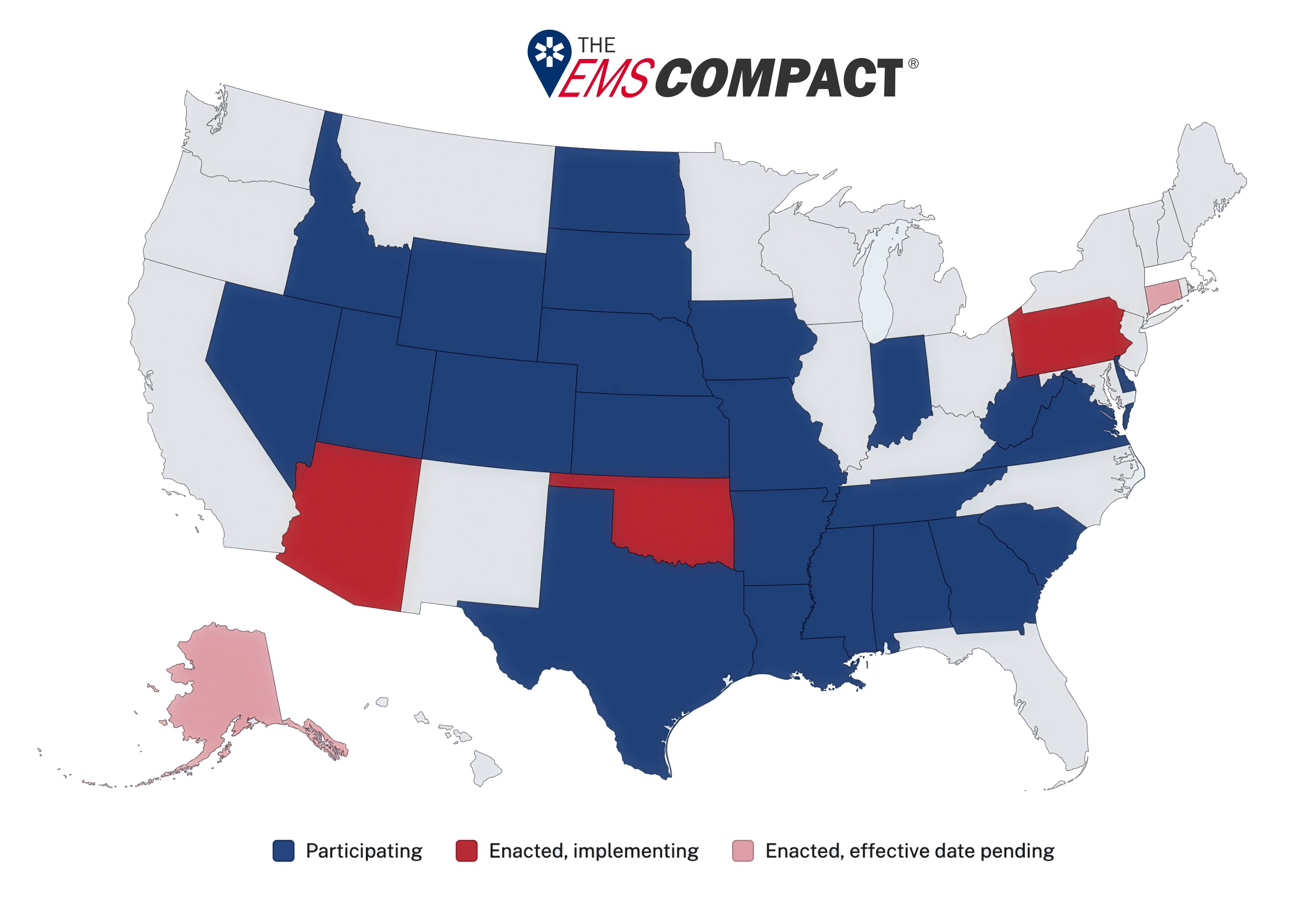 Three Additional States Enact the U.S. EMS Compact Legislation
